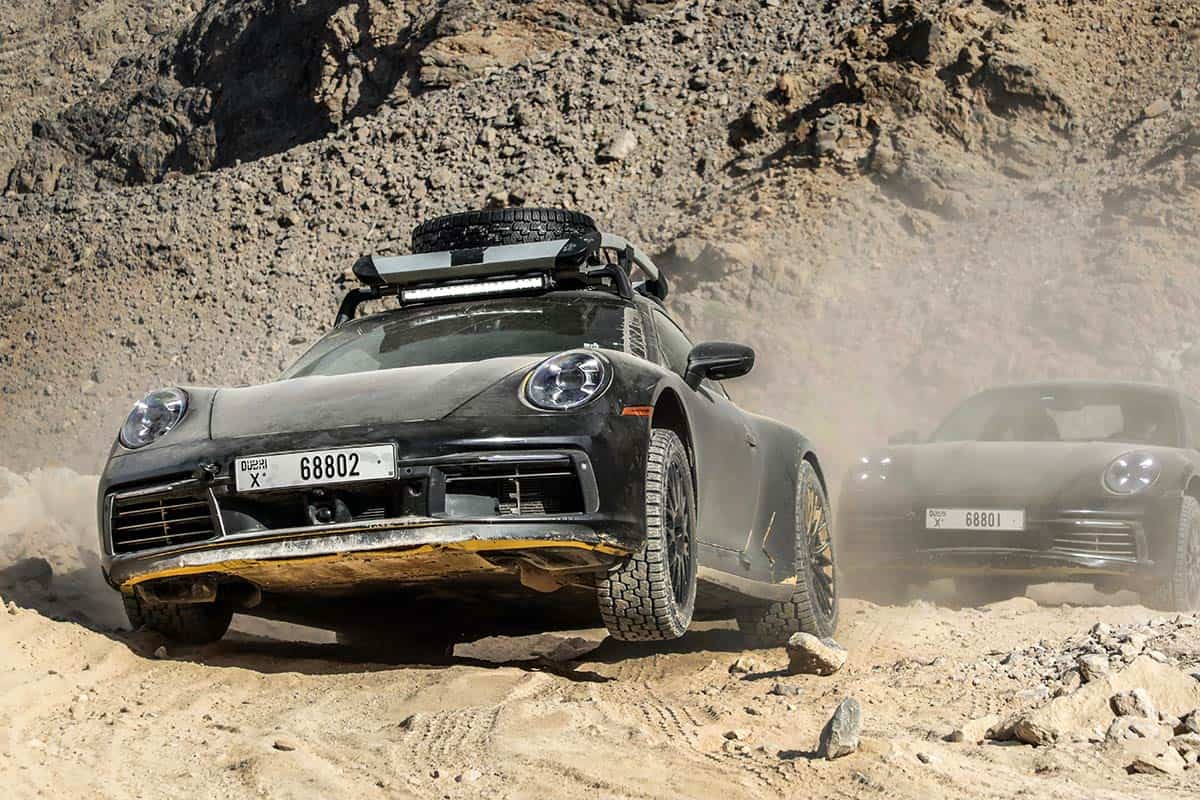 Als Prototyp ist der Porsche 911 Dakar auf Testfahrten unterwegs im offenen Gelände