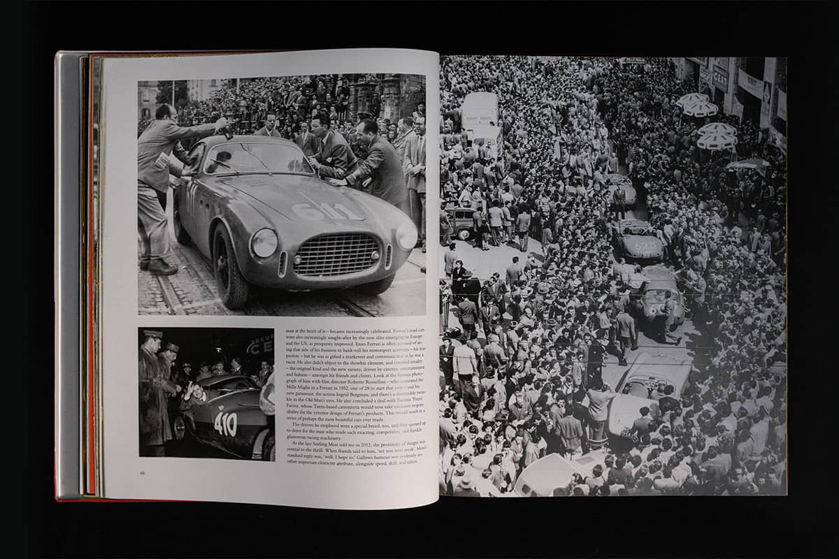 Der Herausgeber des Buches Jason Barlow beleuchtet die Rennsportgeschichte von Ferrari