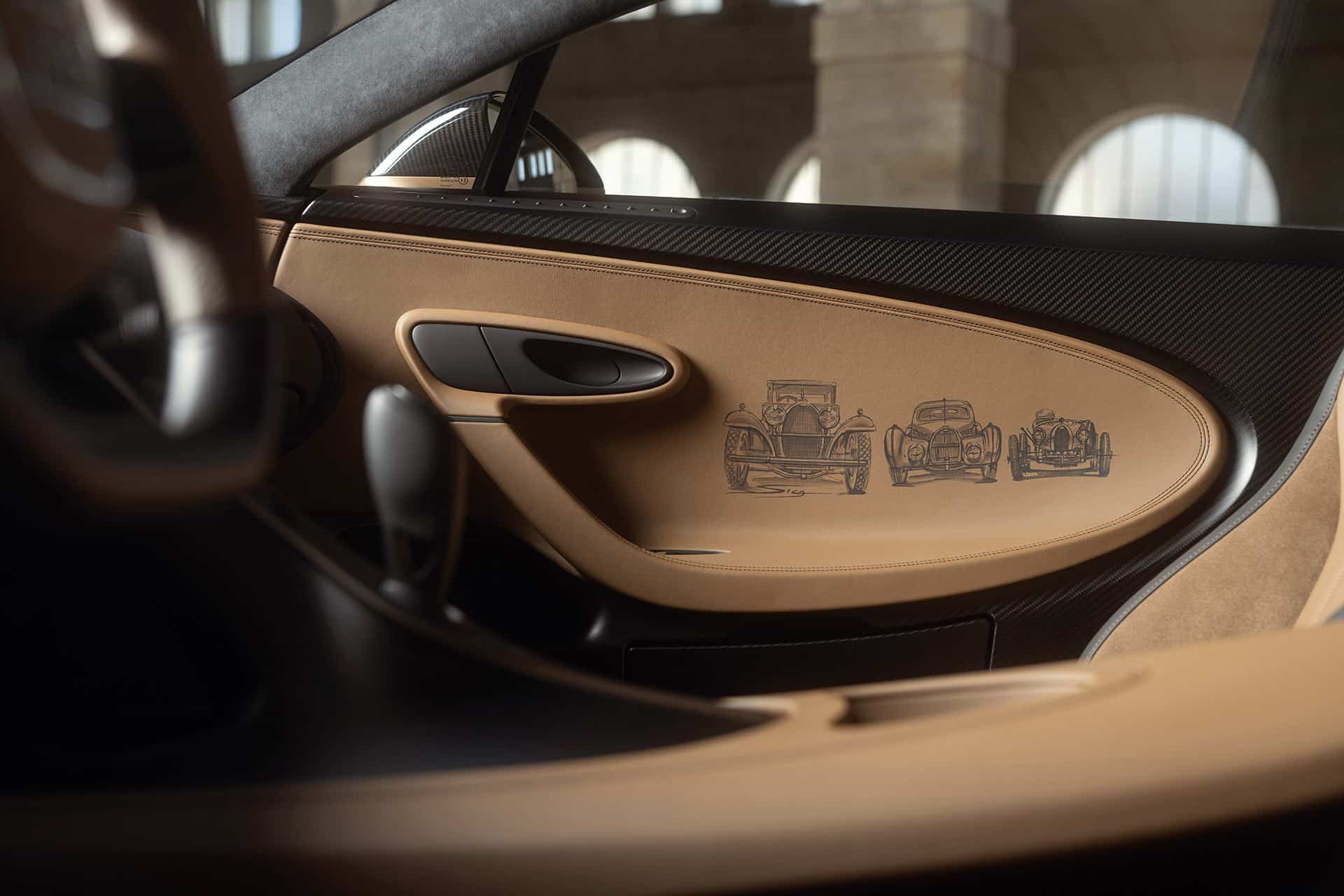 Die Fotos des Interieur des Bugatti Chiron Golden Era zeigen das Handmade Luxury